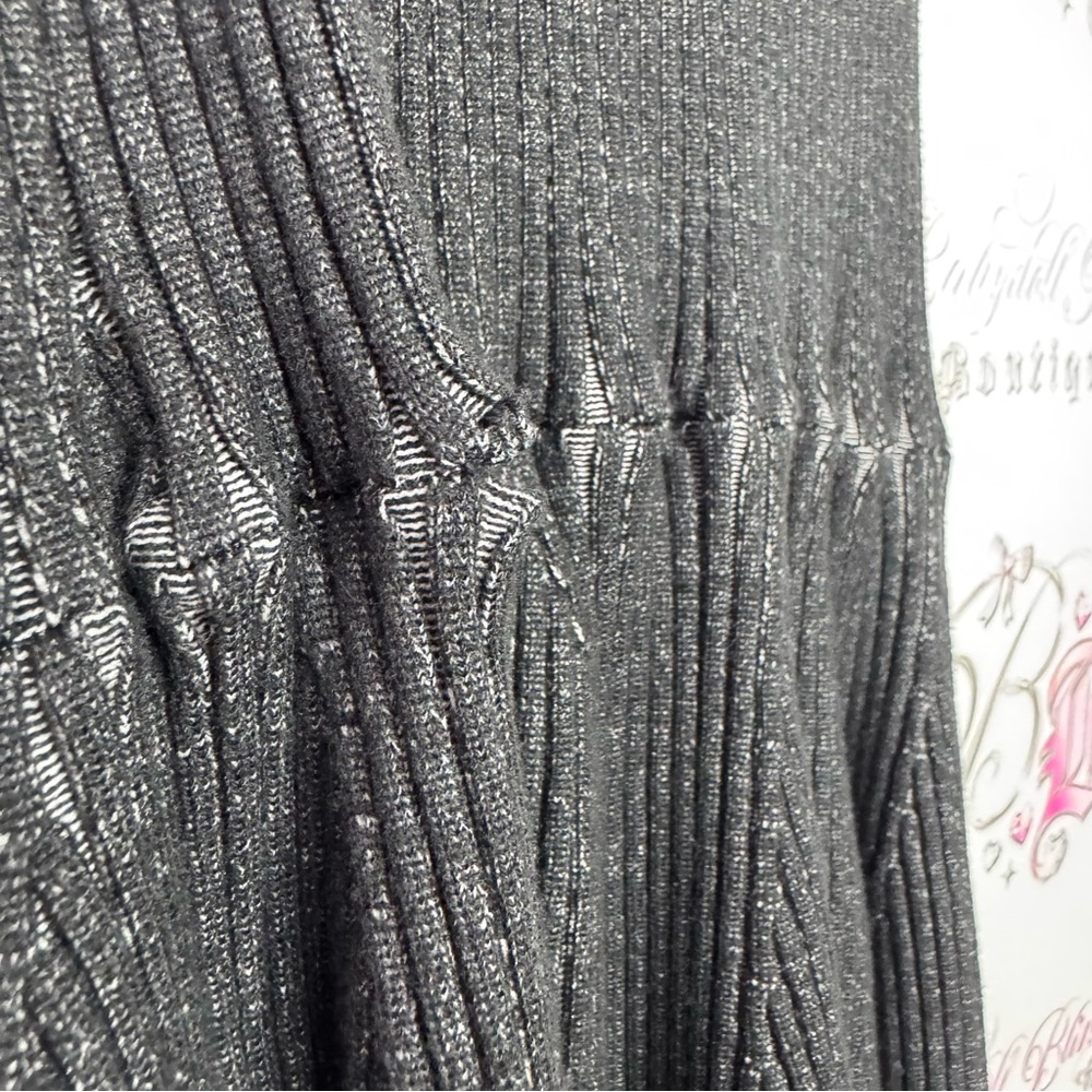 Victoria secret dress black grey stretchy ribbed tiered ruffle bottom *flaws* - Picture 12 of 13